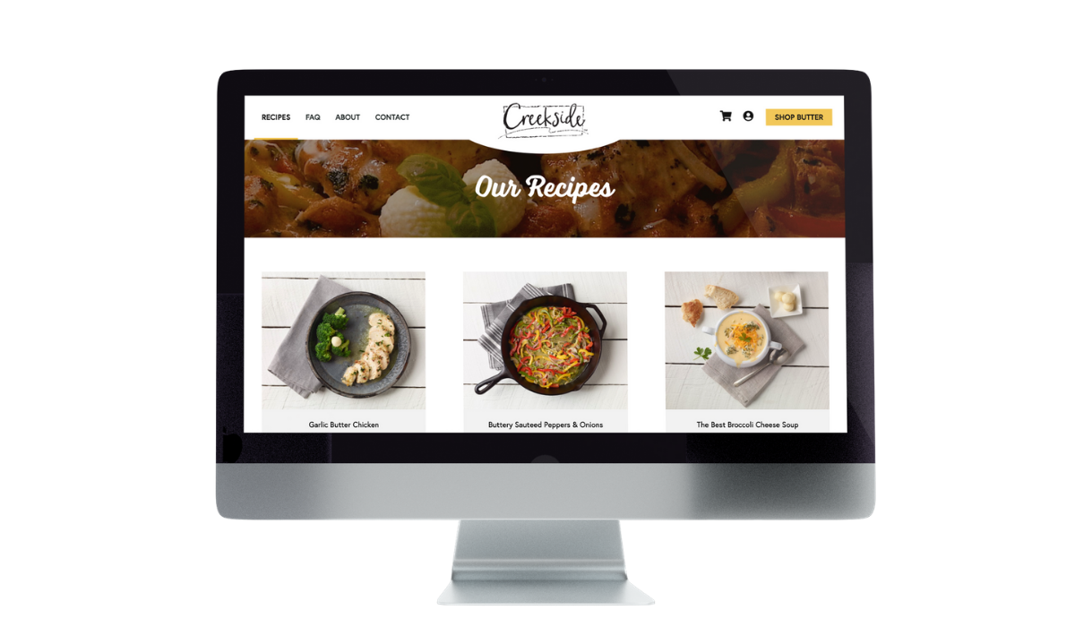 Custom website design for Butterball Farms