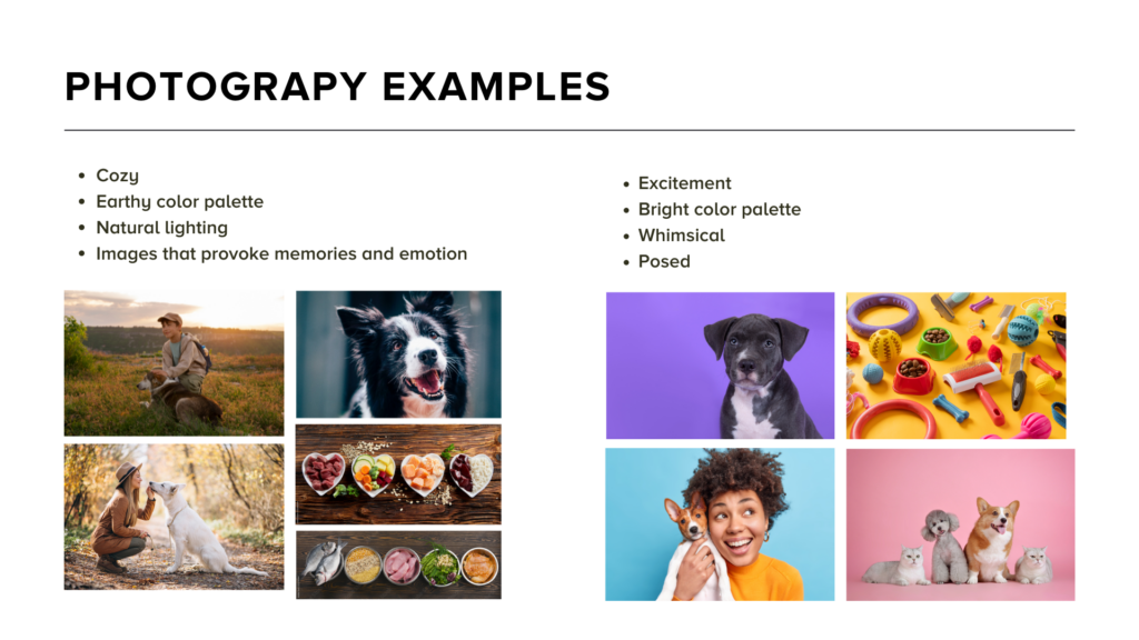 brand style guide photography examples