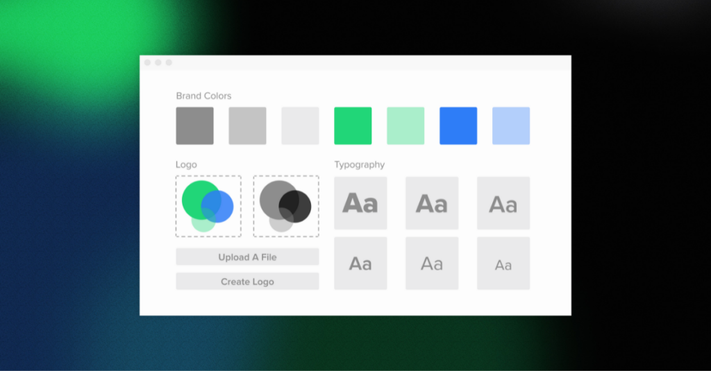 a clay mock up of a brand style guide