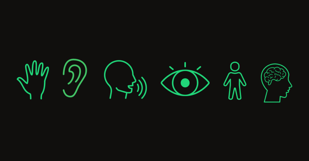 Web Accessibility: A Guide to Creating Inclusive Digital Experiences 1 six symbols for web accessibility disabilities